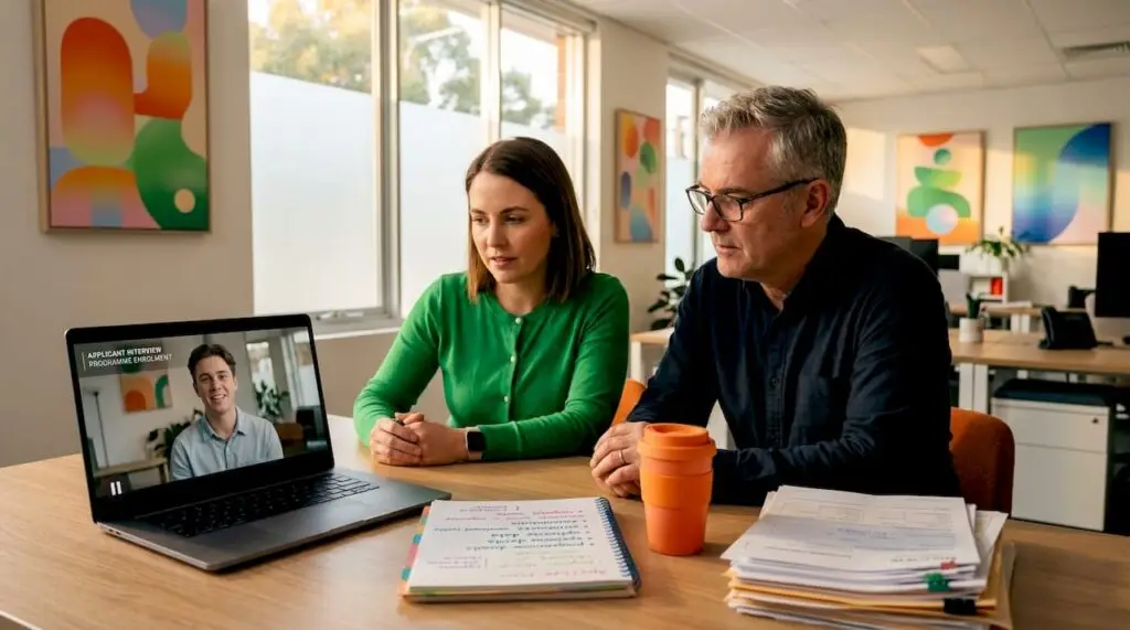 NDIS admissions team watching video application