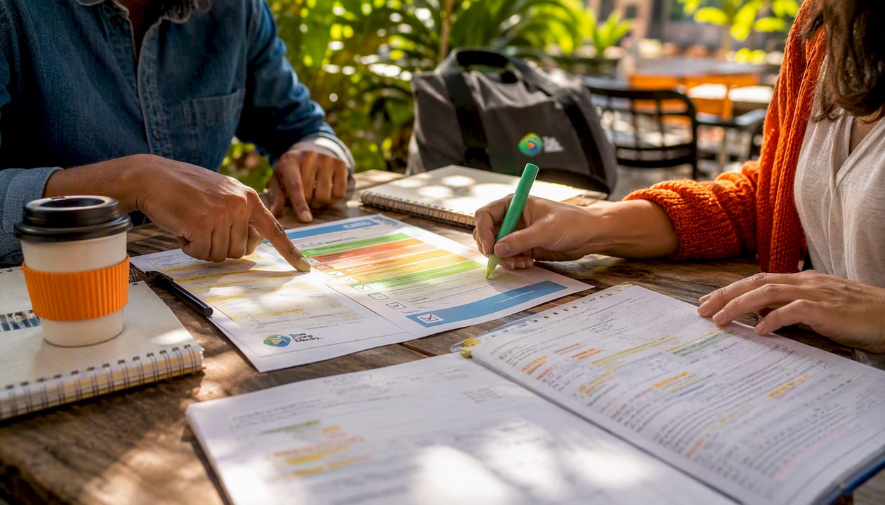 Hands managing NDIS healthcare production checklist